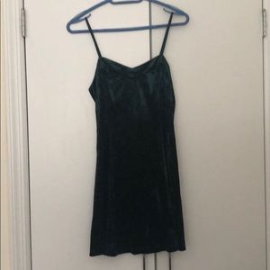 Green Velvet Party Dress